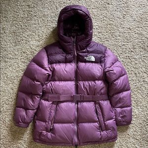 The North Face Women’s Nuptse Belted Mid-Length Jacket